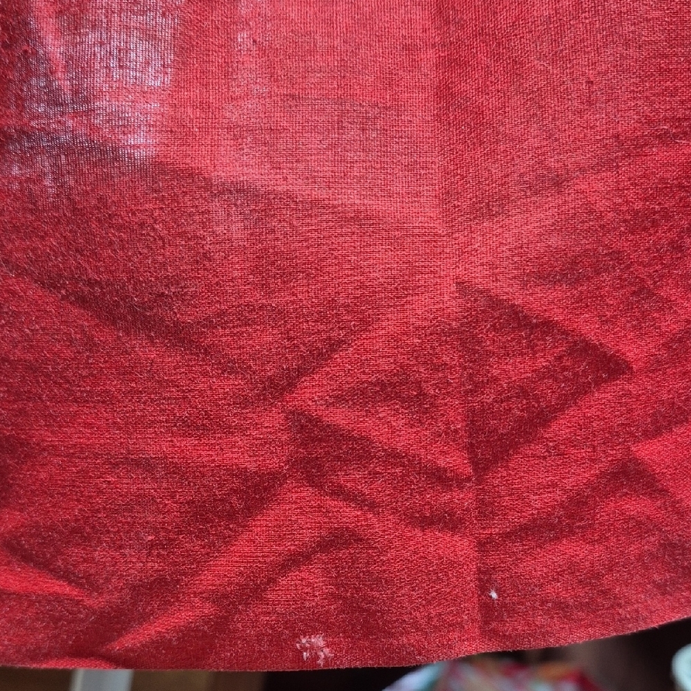 Vintage Handmade Floral Reddish Orange Skirt - Picture 8 of 10